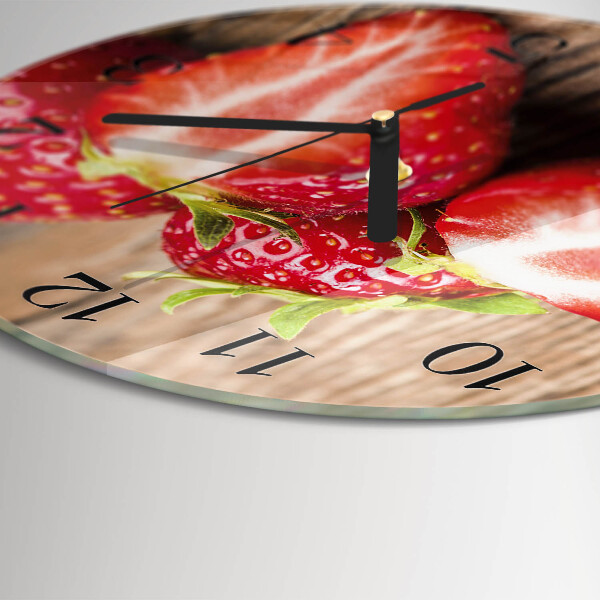 Round wall clock Strawberries