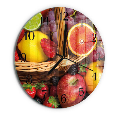 Round wall clock Fruit
