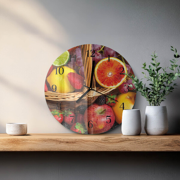 Round wall clock Fruit