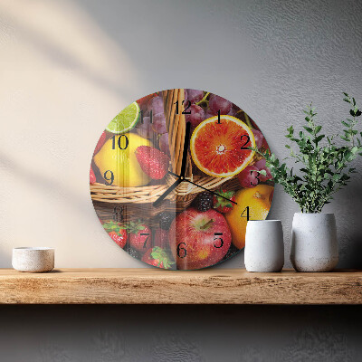 Round wall clock Fruit
