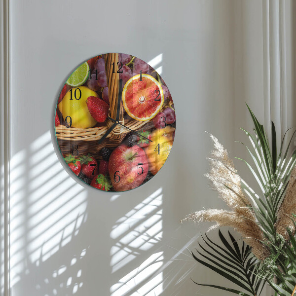 Round wall clock Fruit