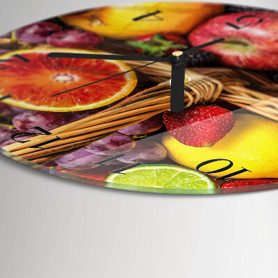 Round wall clock Fruit
