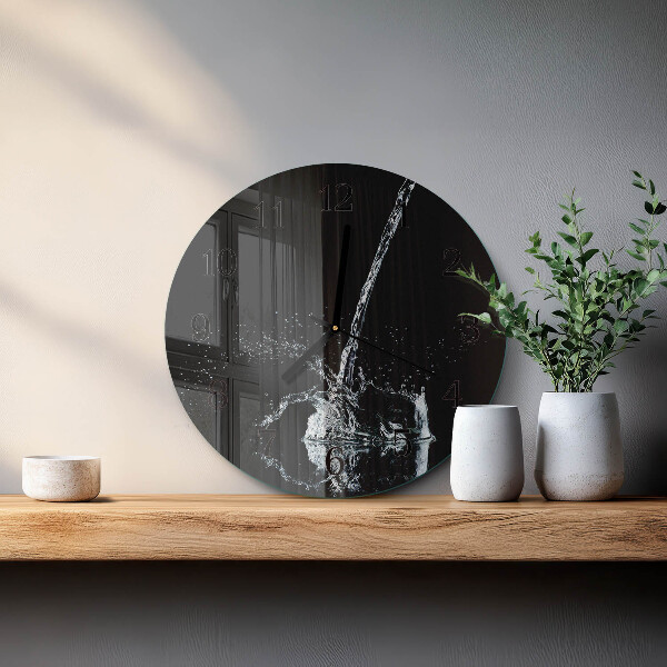Round wall clock Water
