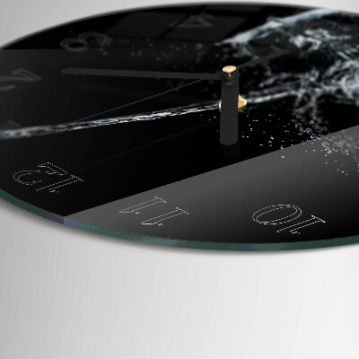 Round wall clock Water