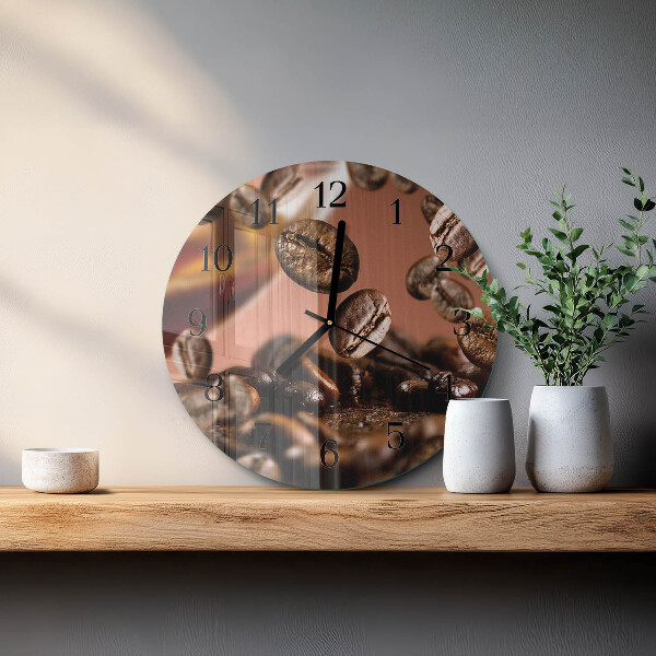Round wall clock Coffee Beans