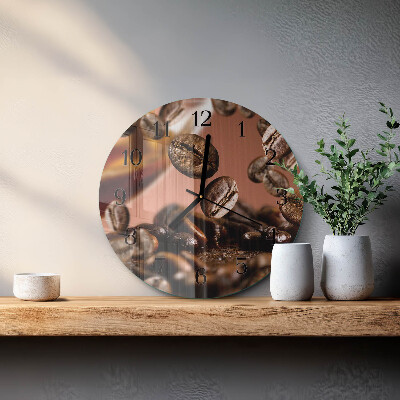 Round wall clock Coffee Beans