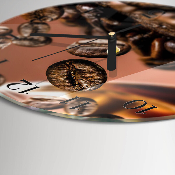 Round wall clock Coffee Beans