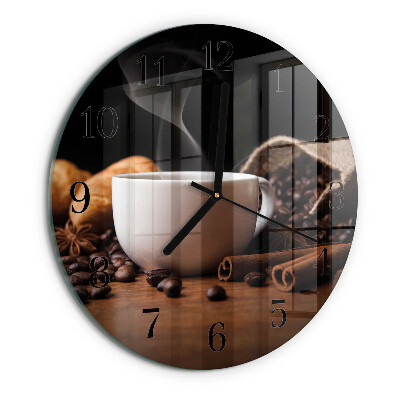 Round wall clock Coffee