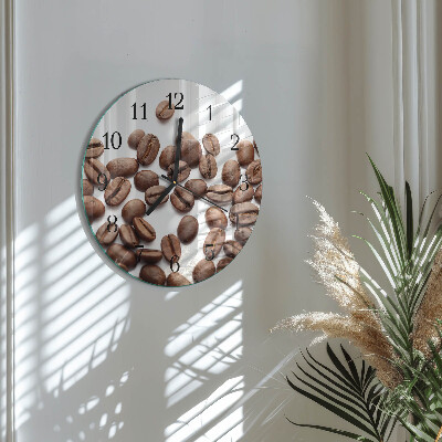 Round wall clock Coffee Beans