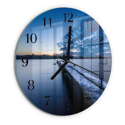 Round wall clock Landscape