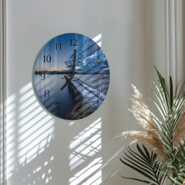 Round wall clock Landscape