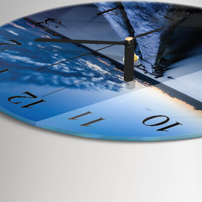 Round wall clock Landscape