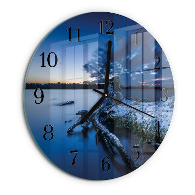 Round wall clock Landscape