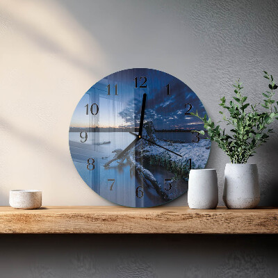 Round wall clock Landscape