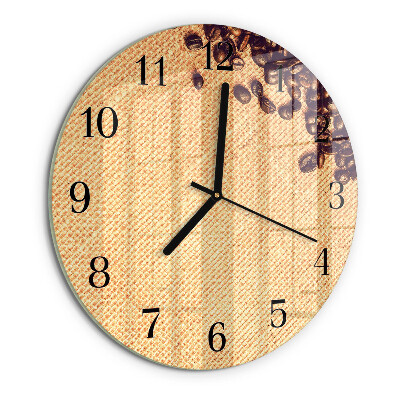 Round wall clock Coffee Beans