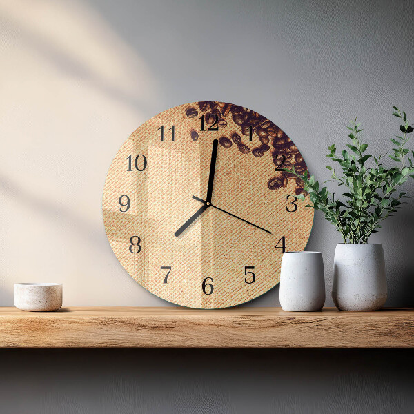 Round wall clock Coffee Beans