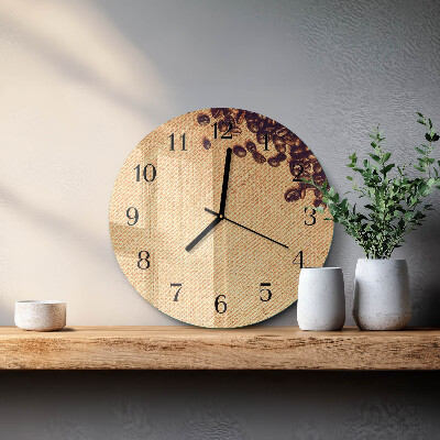 Round wall clock Coffee Beans