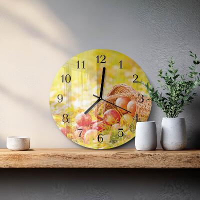 Round wall clock Apples