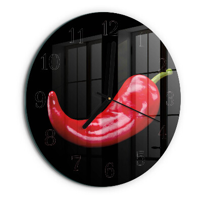 Round wall clock Chili peppers