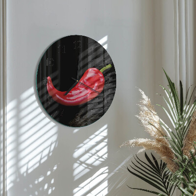 Round wall clock Chili peppers