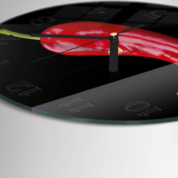 Round wall clock Chili peppers