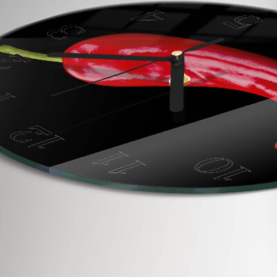 Round wall clock Chili peppers