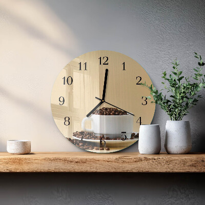 Round wall clock Coffee