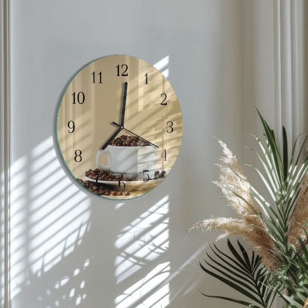 Round wall clock Coffee