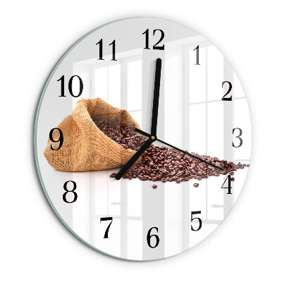 Round wall clock Coffee Beans