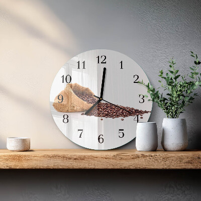 Round wall clock Coffee Beans