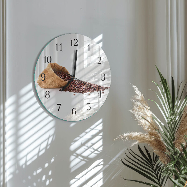Round wall clock Coffee Beans