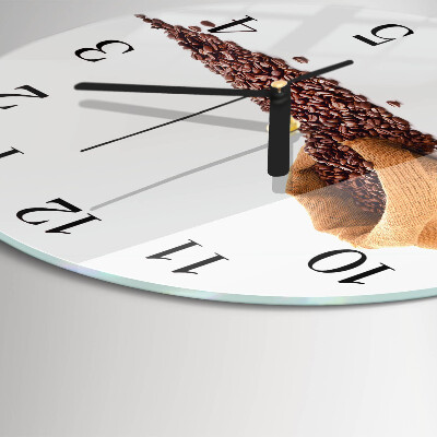 Round wall clock Coffee Beans