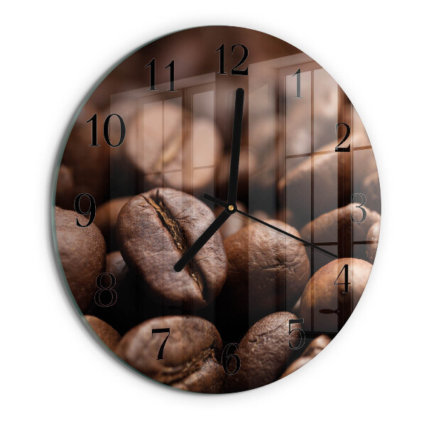 Round wall clock Coffee Beans