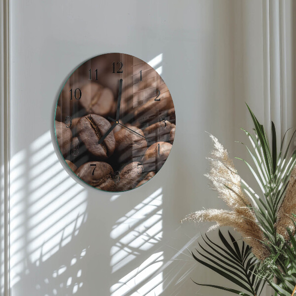 Round wall clock Coffee Beans
