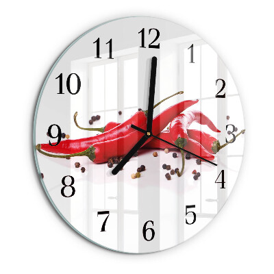 Round wall clock Chili peppers
