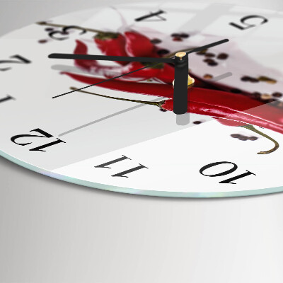 Round wall clock Chili peppers