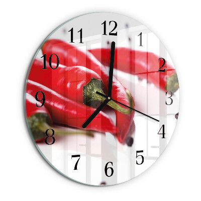 Round wall clock Chili peppers