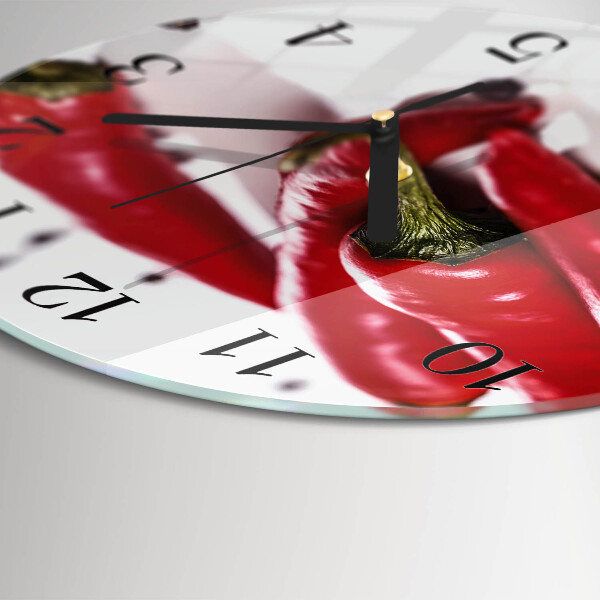 Round wall clock Chili peppers