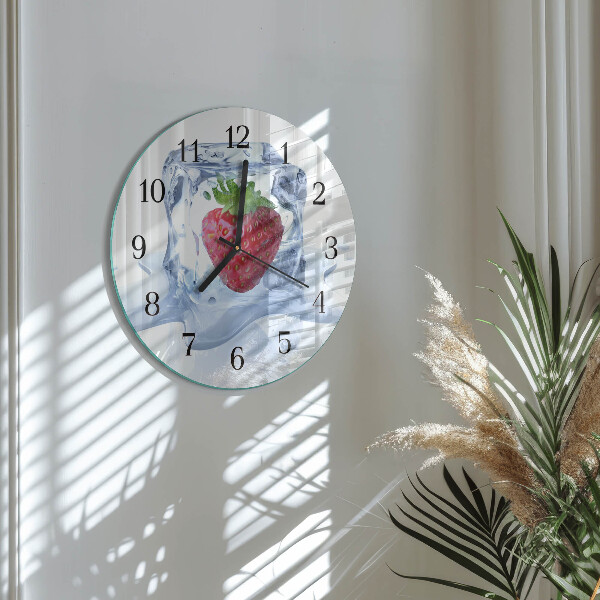 Round wall clock Strawberry Ice Cream