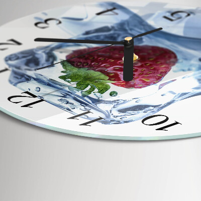 Round wall clock Strawberry Ice Cream