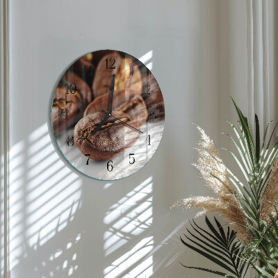 Round wall clock Coffee Beans