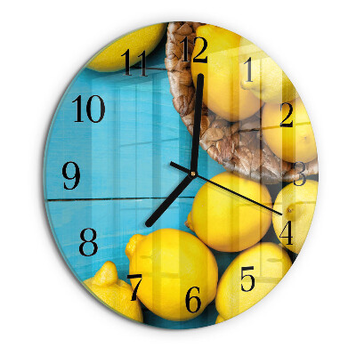 Round wall clock Lemons