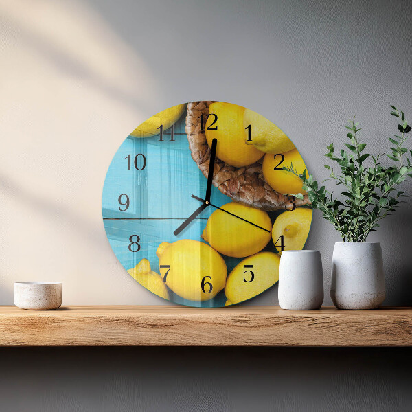 Round wall clock Lemons