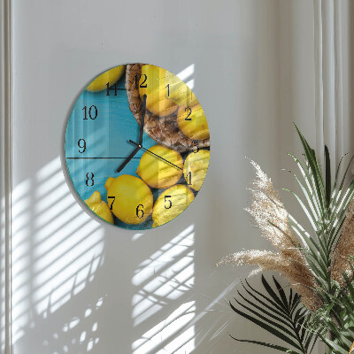 Round wall clock Lemons