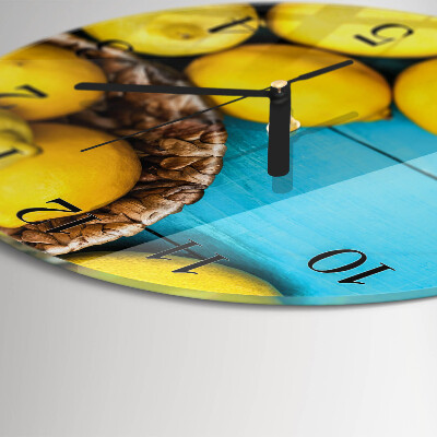 Round wall clock Lemons