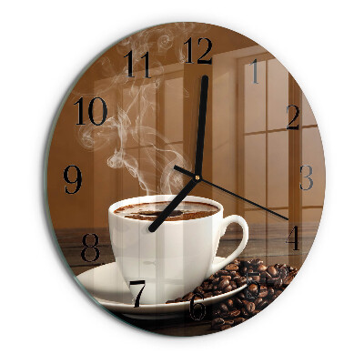 Round wall clock Coffee