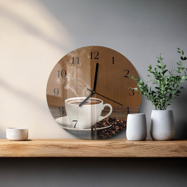 Round wall clock Coffee