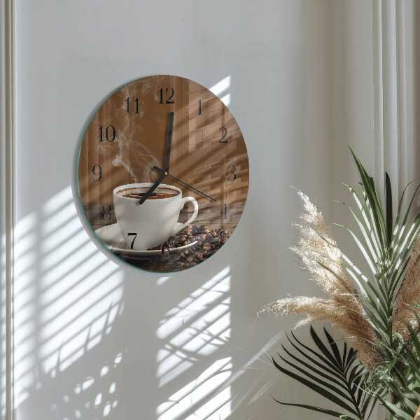 Round wall clock Coffee