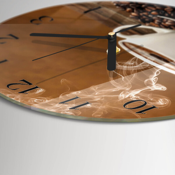 Round wall clock Coffee
