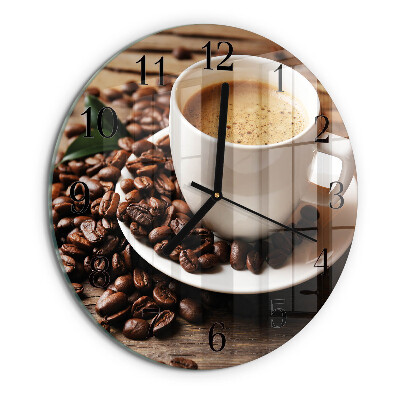 Round wall clock Coffee